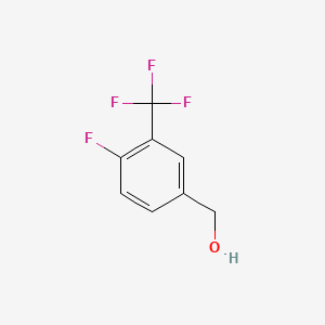Chemical structure of 4-Fluoro-3-(trifluoromethyl)benzyl alcohol
