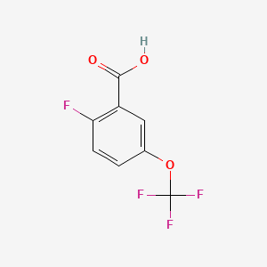 Chemical structure of 2-Fluoro-5-(trifluoromethoxy)benzoic acid