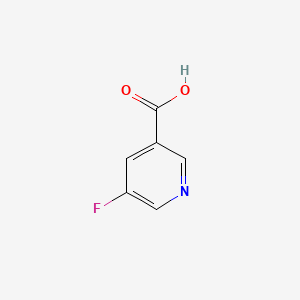 Chemical structure of 5-Fluoronicotinic Acid
