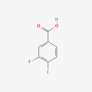 Chemical structure of 3-Fluoro-4-iodobenzoic acid