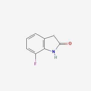 Chemical structure of 7-Fluorooxindole