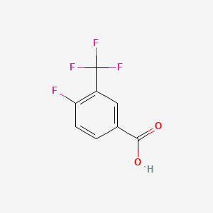 Chemical structure of 4-Fluoro-3-(trifluoromethyl)benzoic Acid