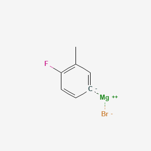 Chemical structure of 4-Fluoro-3-methylphenylmagnesium bromide solution