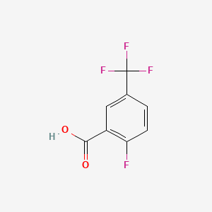 Chemical structure of 2-Fluoro-5-(trifluoromethyl)benzoic acid