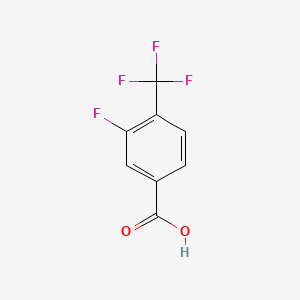 Chemical structure of 3-Fluoro-4-(trifluoromethyl)benzoic acid