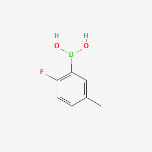 Chemical structure of 2-Fluoro-5-methylbenzeneboronic acid