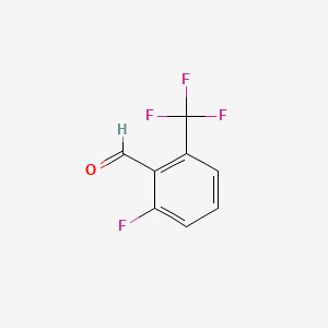 Chemical structure of 2-Fluoro-6-(trifluoromethyl)benzaldehyde