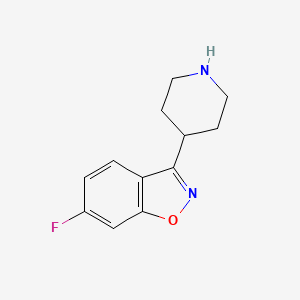 Chemical structure of 3-(4-Piperidyl)-6-fluoro-1,2-benzisoxazole