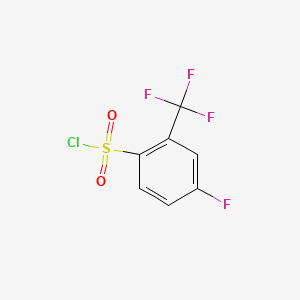 Chemical structure of 4-Fluoro-2-(trifluoromethyl)benzenesulfonyl Chloride