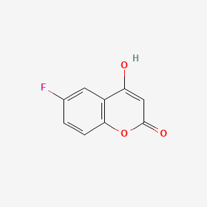 Chemical structure of 6-Fluoro-4-hydroxycoumarin
