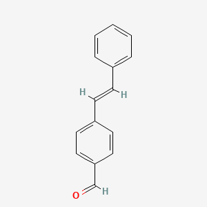 Chemical structure of 4-Formyl-trans-stilbene