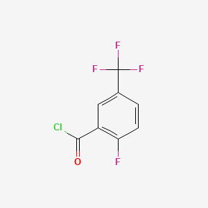 Chemical structure of 2-Fluoro-5-(trifluoromethyl)benzoyl Chloride