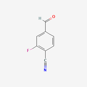Chemical structure of 2-Fluoro-4-formylbenzonitrile
