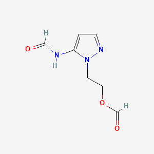 Chemical structure of 5-Formamido-1-[2-(formyloxy)ethyl]pyrazole