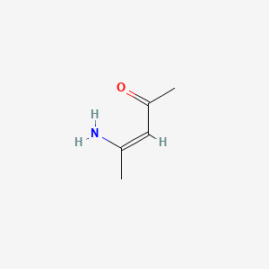 Chemical structure of Fluoral-P (=4-Amino-3-penten-2-one) [Fluorimetric reagent for aldehydes.]