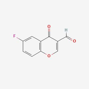 Chemical structure of 6-Fluorochromone-3-carboxaldehyde