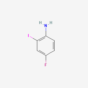 Chemical structure of 4-Fluoro-2-iodoaniline