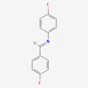 Chemical structure of 4-Fluoro-N-(4-fluorobenzylidene)aniline