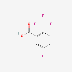 Chemical structure of 5-Fluoro-2-(trifluoromethyl)benzoic Acid