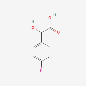 Chemical structure of 4-Fluoro-DL-mandelic Acid