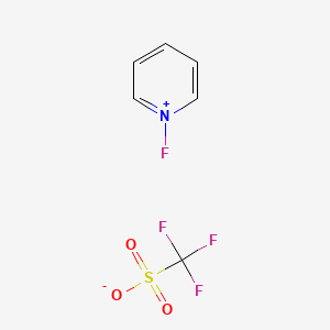Chemical structure of Pyridinium, 1-fluoro-, 1,1,1-trifluoromethanesulfonate (1:1)