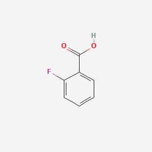 Chemical structure of 2-Fluorobenzoic Acid