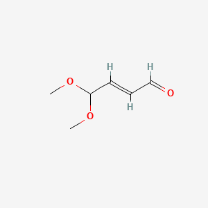 Chemical structure of Fumaraldehyde Mono(dimethyl Acetal) (stabilized with HQ)
