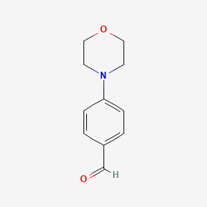Chemical structure of 4-(4-Formylphenyl)morpholine