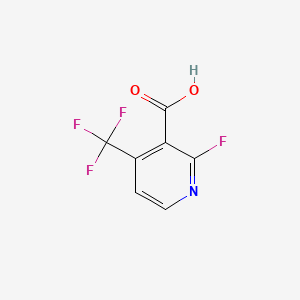 Chemical structure of 2-Fluoro-4-(trifluoromethyl)pyridine-3-carboxylic acid