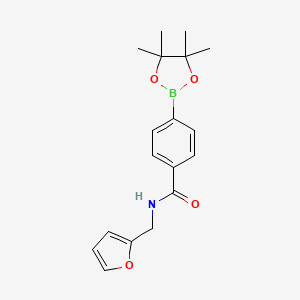 Chemical structure of 4-(Furfurylaminocarbonyl)phenylboronic acid pinacol ester