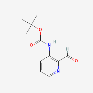Chemical structure of (2-Formyl-pyridin-3-yl)-carbamic acid tert-butyl ester