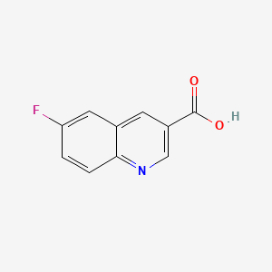 Chemical structure of 6-Fluoroquinoline-3-carboxylic acid