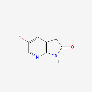 Chemical structure of 5-Fluoro-1H-pyrrolo[2,3-b]pyridin-2(3H)-one
