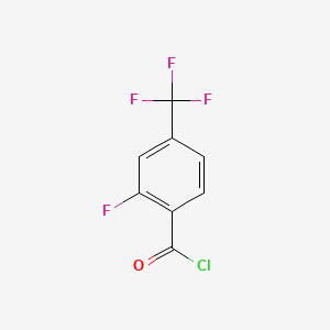 Chemical structure of 2-Fluoro-4-(trifluoromethyl)benzoyl chloride