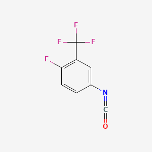 Chemical structure of 4-Fluoro-3-(trifluoromethyl)phenyl isocyanate