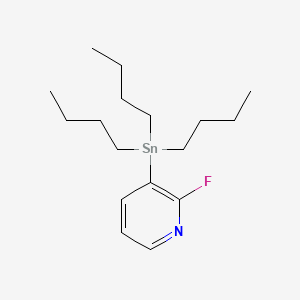 Chemical structure of 2-Fluoro-3-(tributylstannyl)pyridine