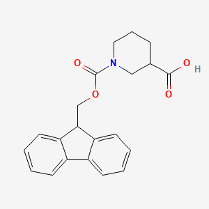Chemical structure of Fmoc-DL-Nip-OH