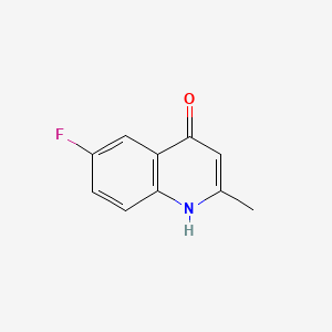 Chemical structure of 6-Fluoro-4-hydroxy-2-methylquinoline