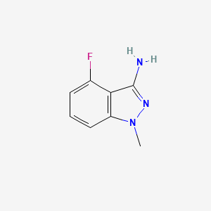 Chemical structure of 4-Fluoro-1-methyl-1H-indazol-3-ylamine