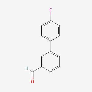 Chemical structure of 3-(4-Fluorophenyl)benzaldehyde