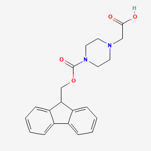 Chemical structure of 4-Fmoc-1-piperazineacetic acide