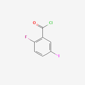 Chemical structure of 2-Fluoro-5-iodobenzoyl chloride