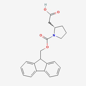 Chemical structure of Fmoc-L-β3-homoproline