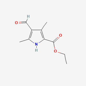 Chemical structure of 4-FORMYL-3,5-DIMETHYL-1H-PYRROLE-2-CARBOXYLIC ACID ETHYL ESTER