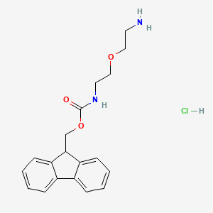 Chemical structure of 2-[2-(Fmoc-amino)ethoxy]ethylamine hydrochloride
