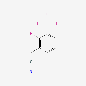 Chemical structure of 2-Fluoro-3-(trifluoromethyl)phenylacetonitrile