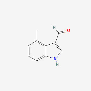 Chemical structure of 3-Formyl-4-methylindole