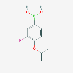 Chemical structure of 3-Fluoro-4-isopropoxyphenylboronic acid