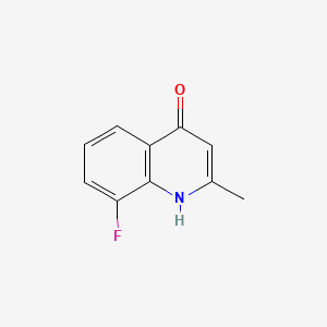 Chemical structure of 8-Fluoro-4-hydroxy-2-methylquinoline