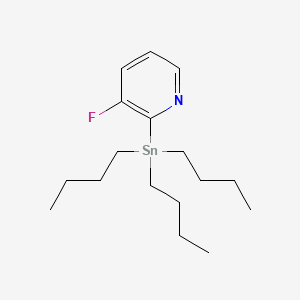 Chemical structure of 3-Fluoro-2-(tributylstannyl)pyridine